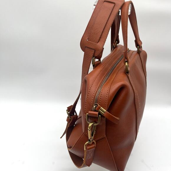 MADEWELL Leather Satchel, Brown - Picture 7 of 15